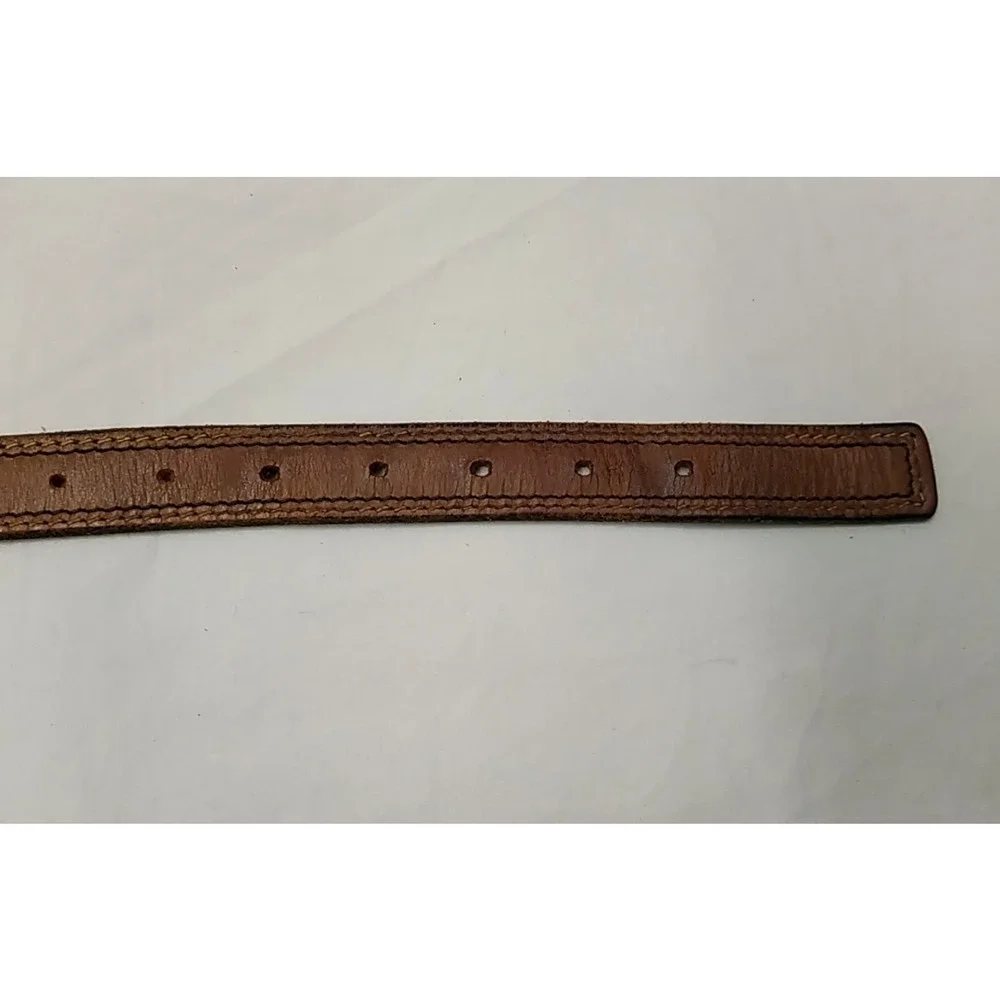 Levi's Brown Leather Buckle Women Belt - Made in USA - Size 32